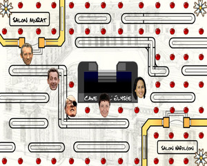 Pacman-ludum-politicis-figuris-in-spelunca-elysee