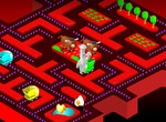 Pacman-spill-med-en-kokk-i-en-kjøkkenhage